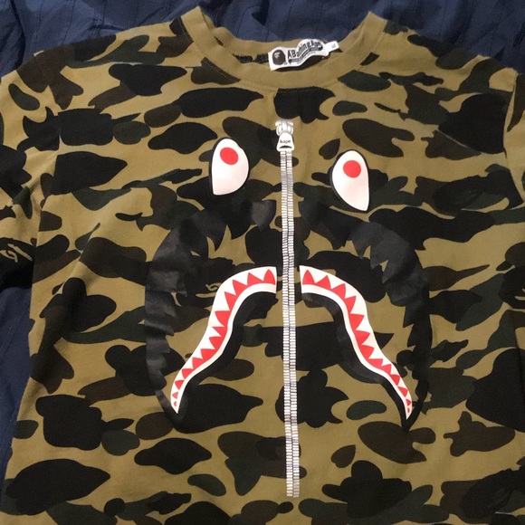 Bape Camo Shark Tee - Picture 1 of 5